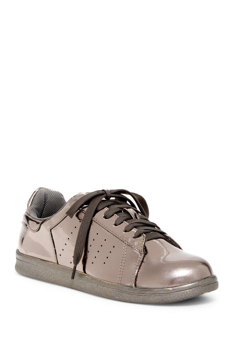 Metallic Mirror Upper Comfort Padded Shoes