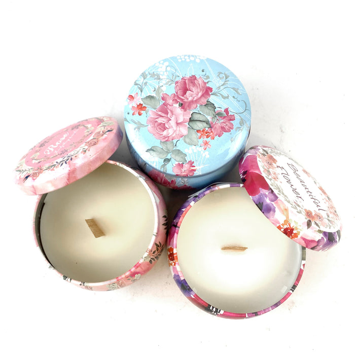Alan's Candle Workshop Floral Scented Art Candles - Pack of 3
