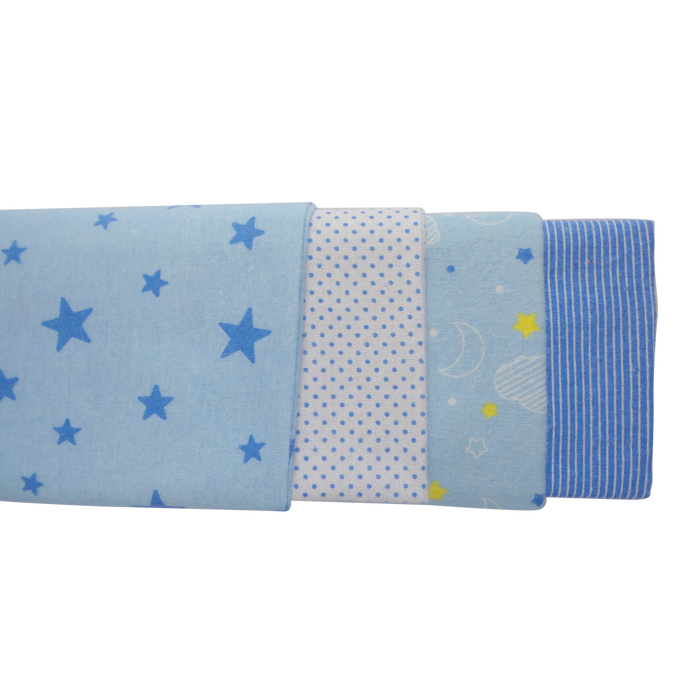 Bamini 4-Pack Flannel Receiving Blankets