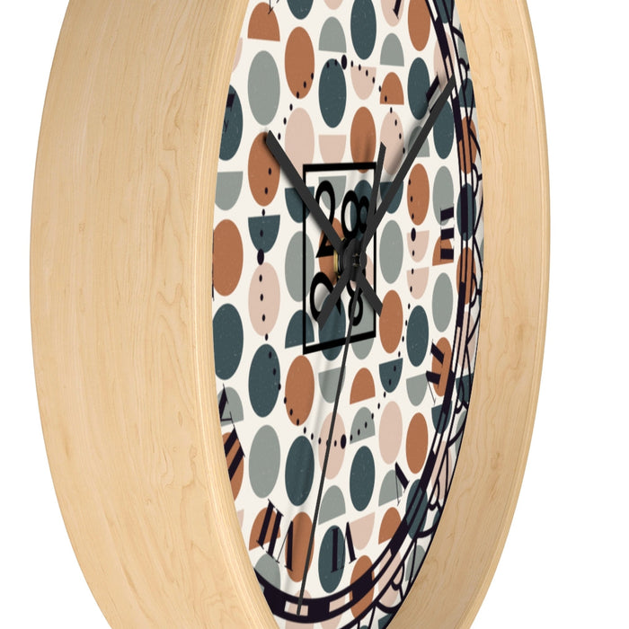Personalized Environment with 2882Time™ Geometric Wall Clock - Wooden Frame, Plexiglass Face