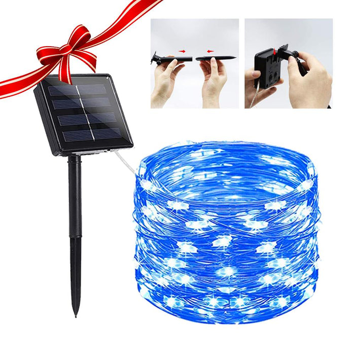 Solar Powered String Lights - 200 LED, 8 Lighting Modes, Waterproof, Indoor/Outdoor Decorative Fairy Lights