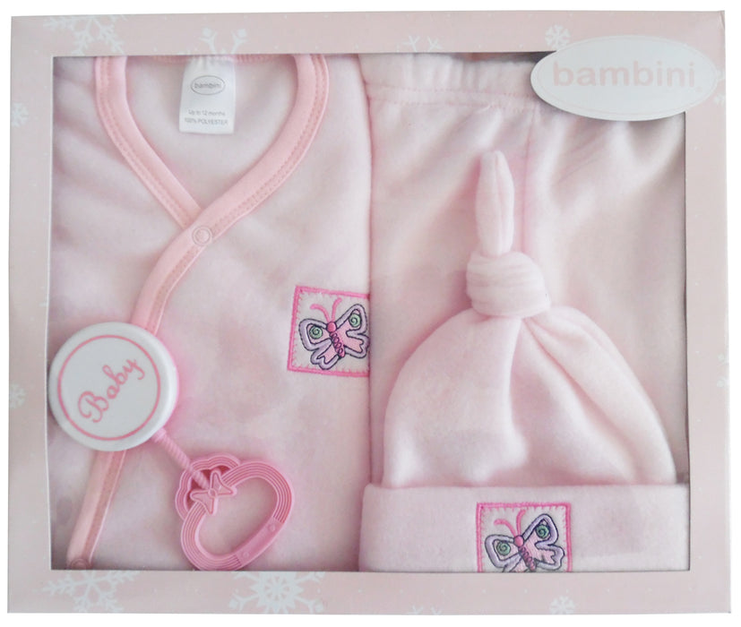 4-Piece Pink Fleece Gift Set
