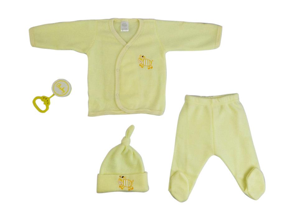 4-Piece Yellow Fleece Gift Set
