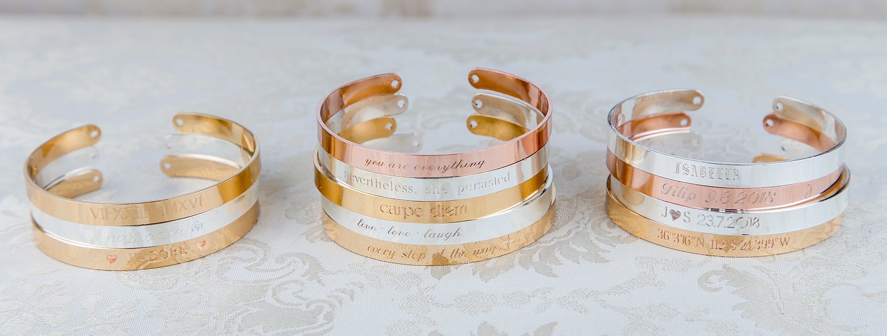 Engraved bracelet, personalized inspirational quote engraved gift, mom