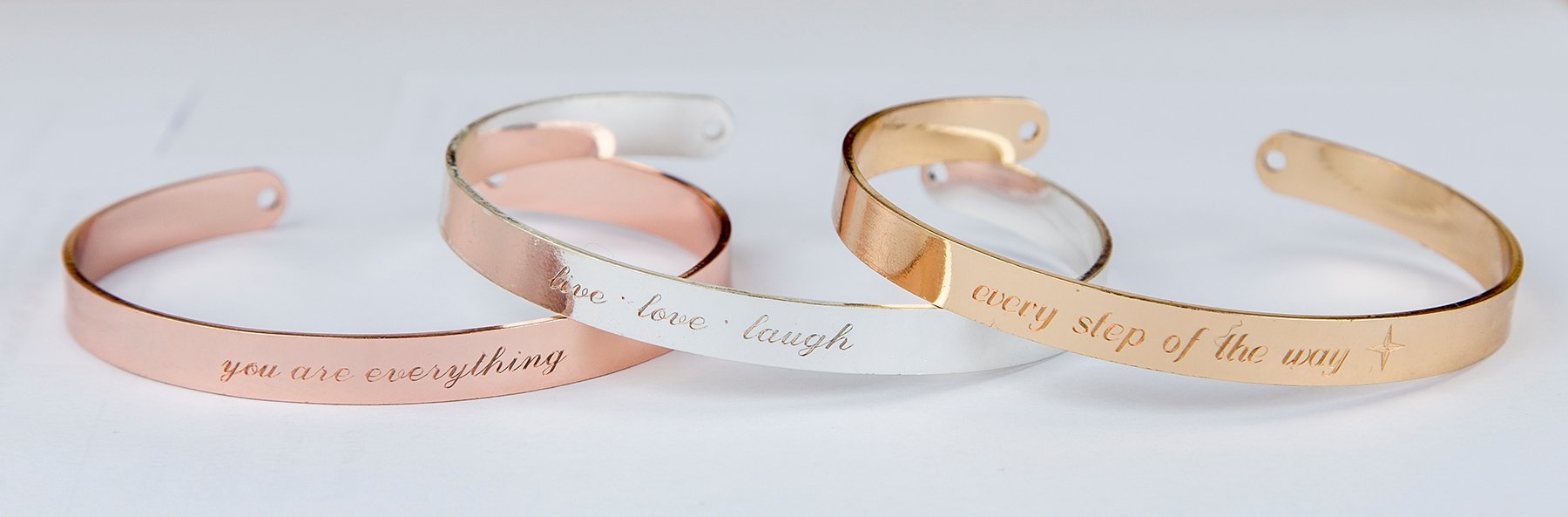 Engraved bracelet, personalized inspirational quote engraved gift, mom