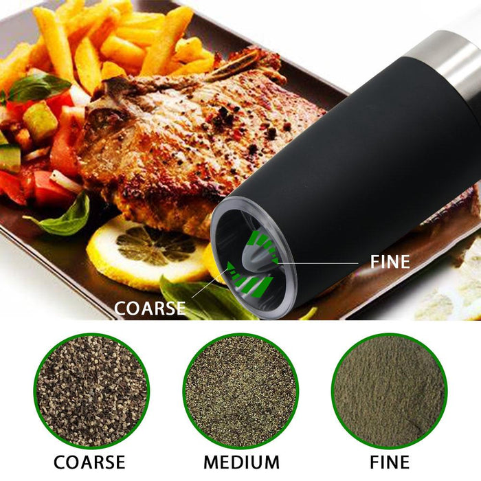 Gravity Pepper Grinder - Electric and Automatic Salt Mill