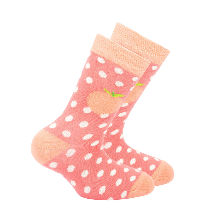 Kids Peach Dot Socks