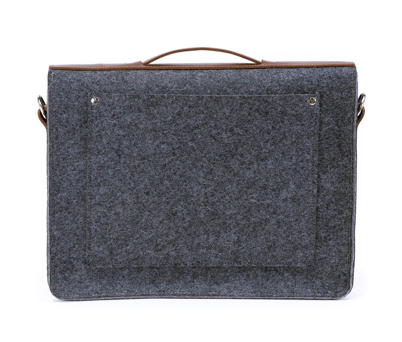 Felt & Leather Messenger Bag