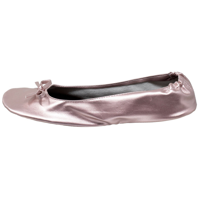 Foldable Ballet Flats Women's Travel Portable Comfortable Shoes Gold