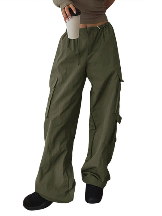 Women's High-Waisted Adjustable Cargo Pants