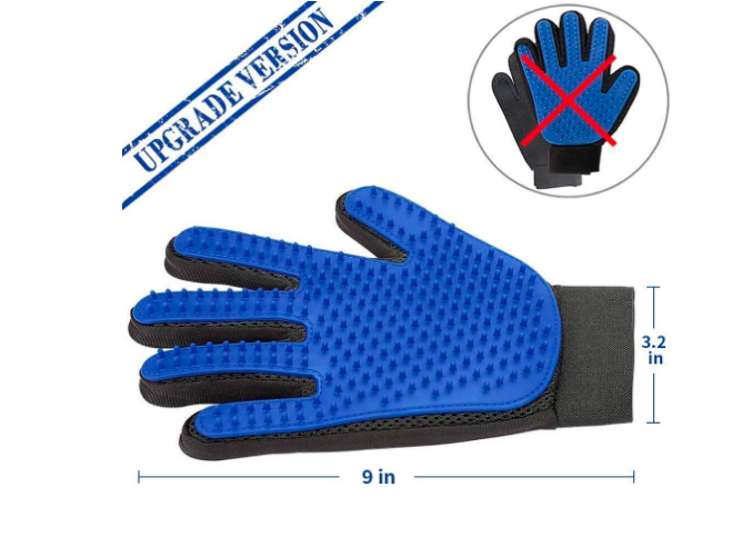 Pet Grooming Glove with 255 Silicone Tips