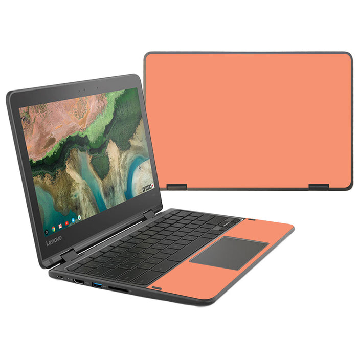 MightySkins LEN300ECH-Solid Peach Skin for Lenovo 300E Chromebook 11.6