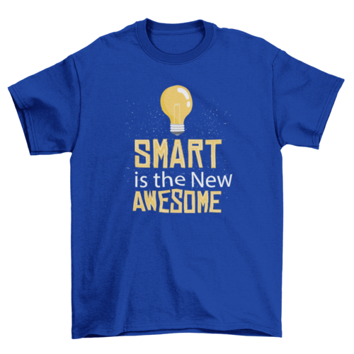 Nice Lettering Yellow light Bulb Little Dust Quote "Smart is the New