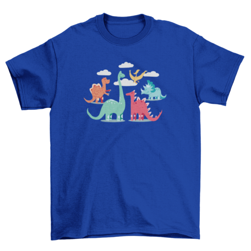 Cartoon Dinosaurs Youth T-shirt