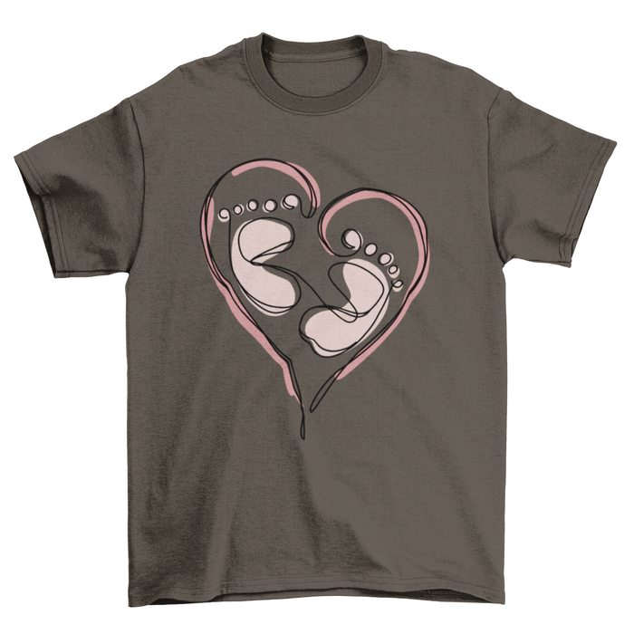 Baby Feet Heart T-Shirt