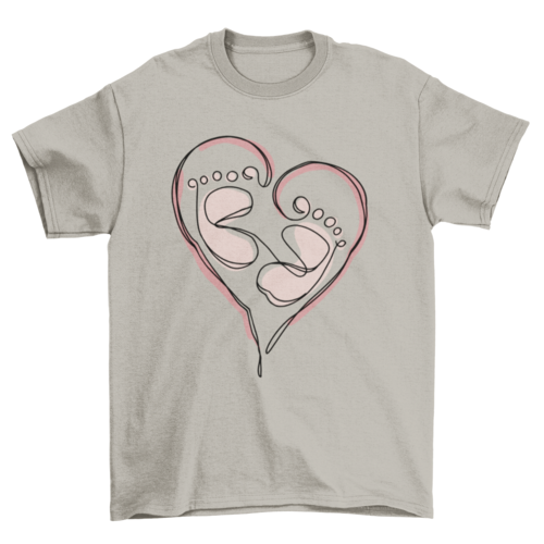 Baby Feet Heart T-Shirt