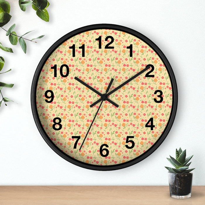 2882Time™ Cottagecore Clock - Ditsy Floral Geometric