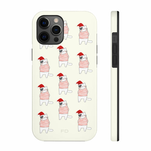 Christmas Cat Tough Phone Case with Wireless Charging