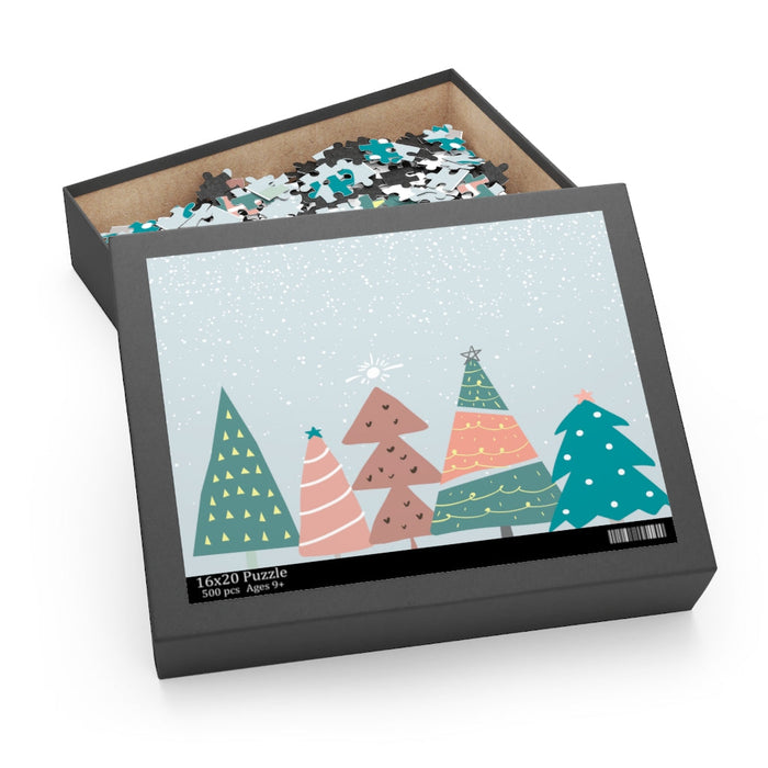 Jigsaw Puzzle Christmas Trees in The Snow | 500 Pieces