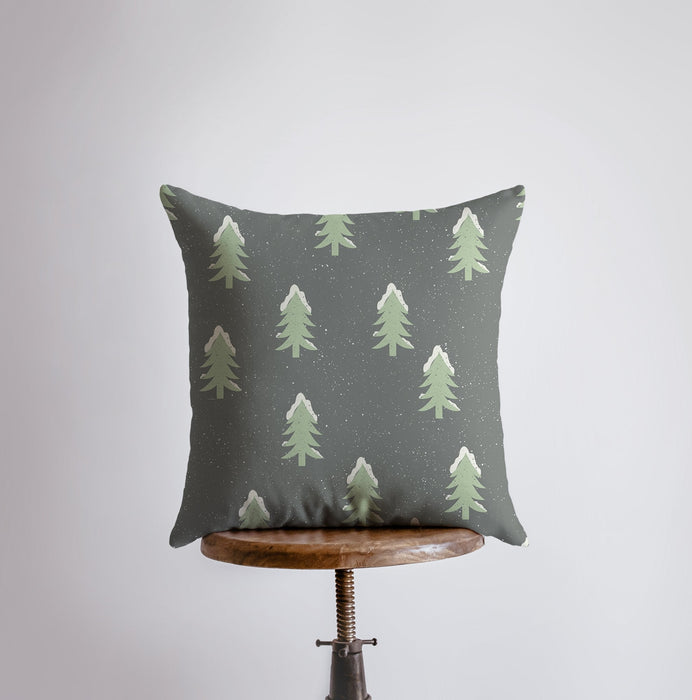 Hand-Made Christmas Trees Throw Pillow Cover