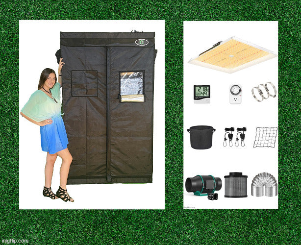 Complete 2'x4'x6.5' Hydroponics Grow Tent Kit