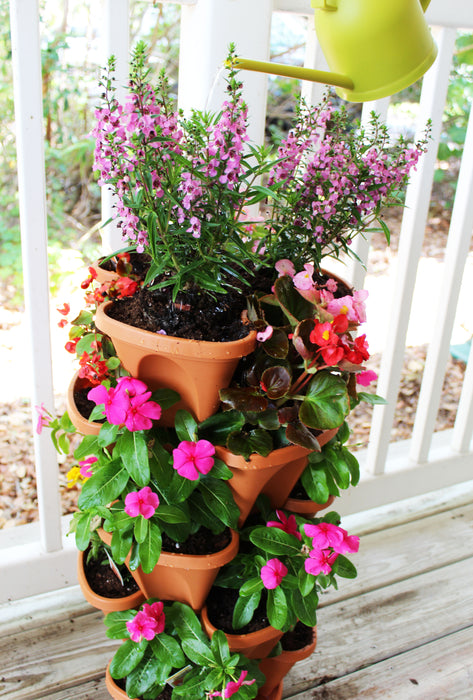 Nature's Distributing 5-Tier Stacking Planters - Patented Self-Watering System - Perfect for Various Plants