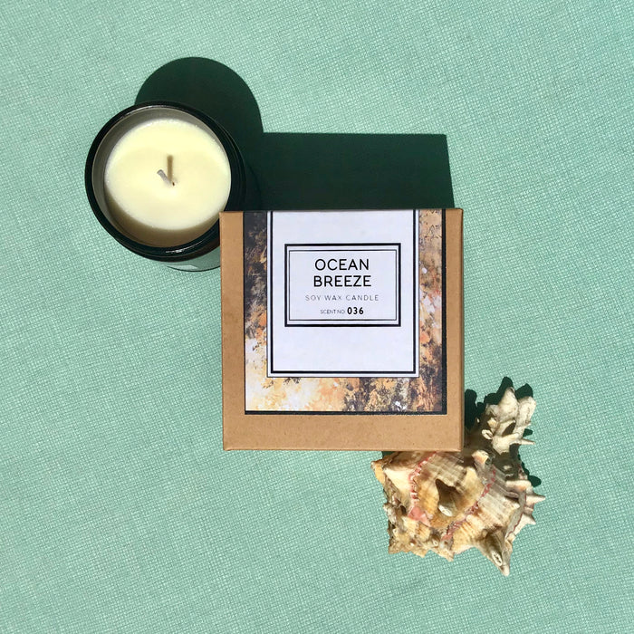 Ocean Breeze Scented Soy Wax Candle