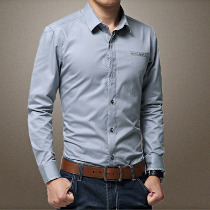 Men's Button Front Long Sleeve Shirt