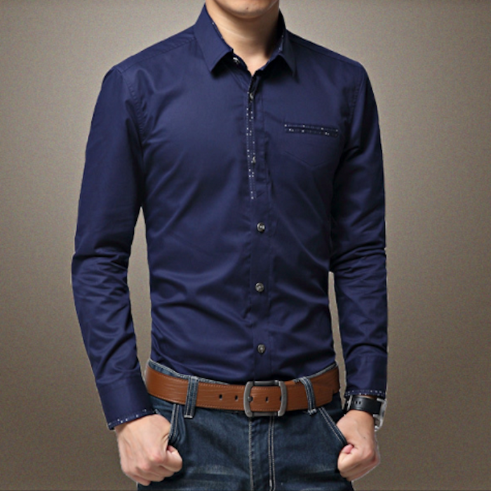 Men's Button Front Long Sleeve Shirt
