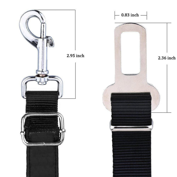 2 Pack Adjustable Dog Harness For Car Seatbelt Connector Restrain