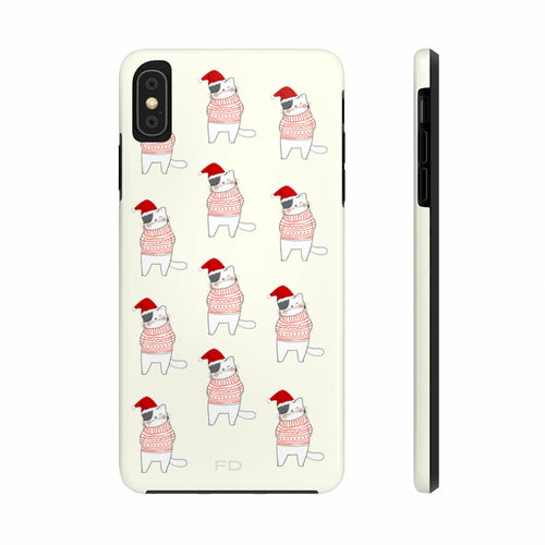 Christmas Cat Tough Phone Case with Wireless Charging