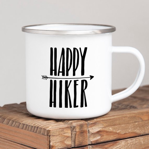 Gift for Hiker Enamel Mug - 10 oz