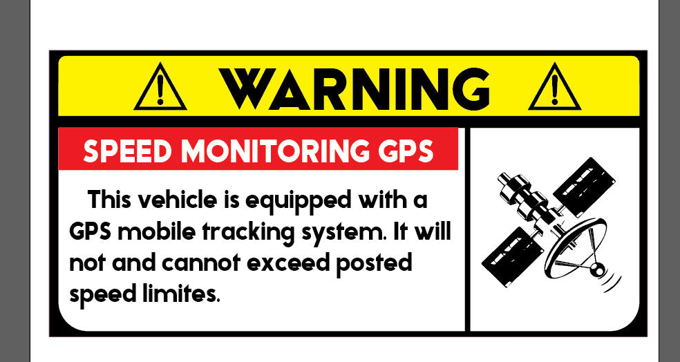 Business Travel GPS Speed Monitoring Premium Vinyl Decal – No Speeding