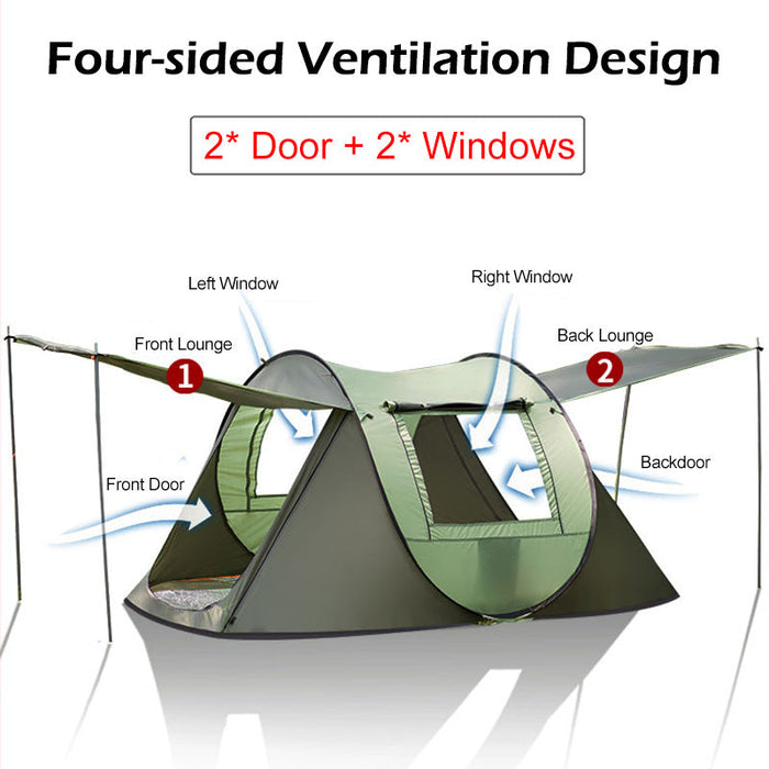 Large Capacity Automatic Pop-Up Camping Tent