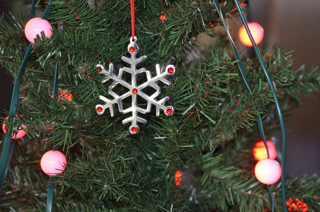 Handcrafted Snowflake Christmas Tree Ornament Set of 4